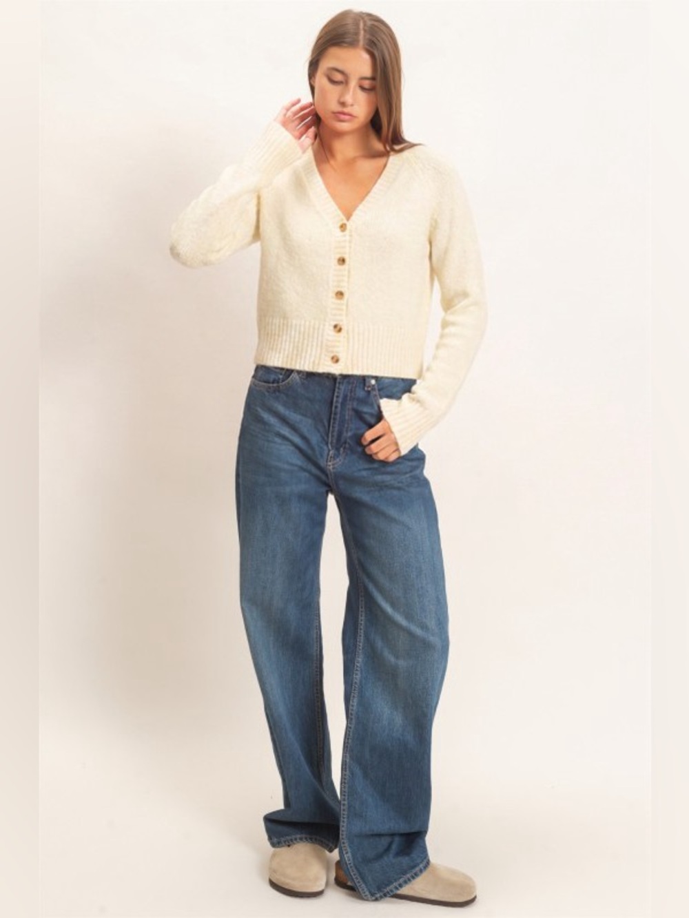 Ivory color cardigan